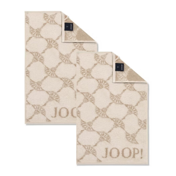 2 Stück Joop! Gästetuch Cornflower 1611-36 Creme 30x50