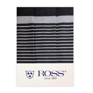 Ross 3er Pack Halbleinen Geschirrtücher 914-89 Streifen 50x70 schwarz