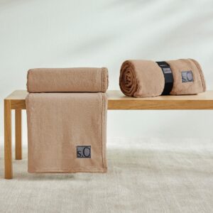 S.Oliver Wohndecke Kuscheldecke Kuschelsoft 3638-350 Camel 150x200