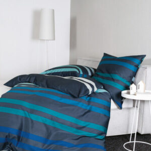 Janine Janine Mako-Satin J. D. 87099 denimblau Größe:  135x200 cm + 80x80 cm