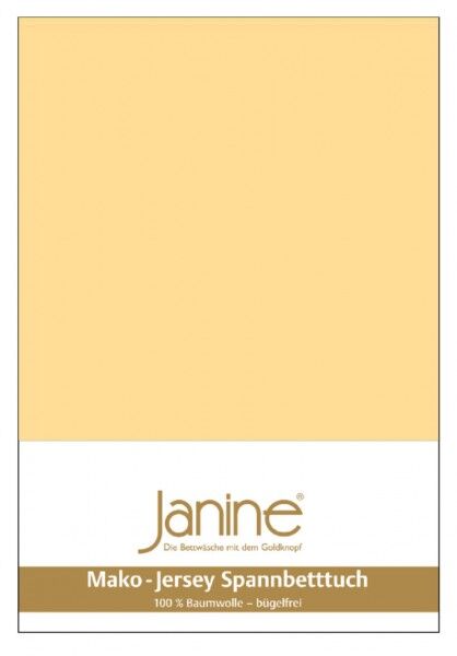 Janine Janine Spannbetttuch Mako-Feinjersey 5007 vanille Größe:  200x200 cm