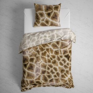 Heckett & Lane GOTS Satin Bettwäsche - Giraffe 155x220 / 80x80