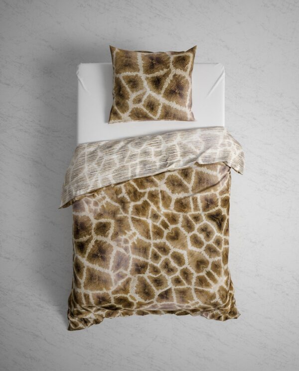 Heckett & Lane GOTS Satin Bettwäsche - Giraffe 155x220 / 80x80