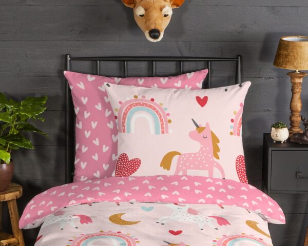 Traumschloss Comfort Flanell Bettwäsche - Unicorn - Einhörner