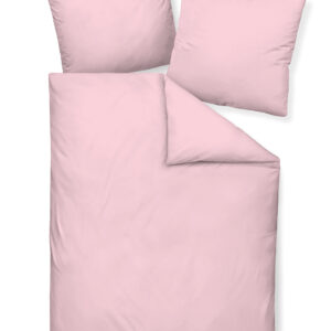 Traumschloss Mako-Satin Bettwäsche uni - Kollektion 2024 155x220 / 80x80 rosa